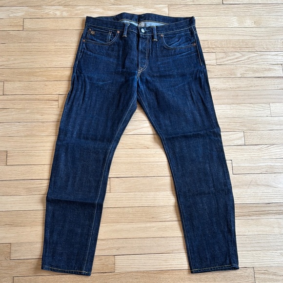 Ralph Lauren Double RL Slim Blue Jeans Dark Wash